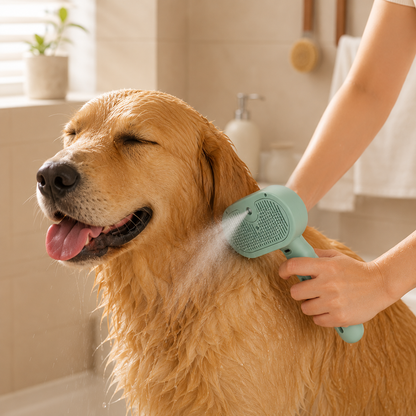 Water Spraying Dog Brush
